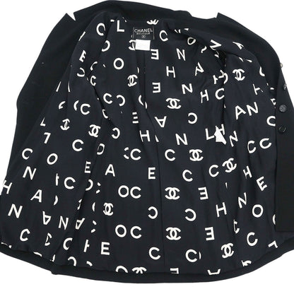 Chanel 1997 Single Breasted Jacket Black #44