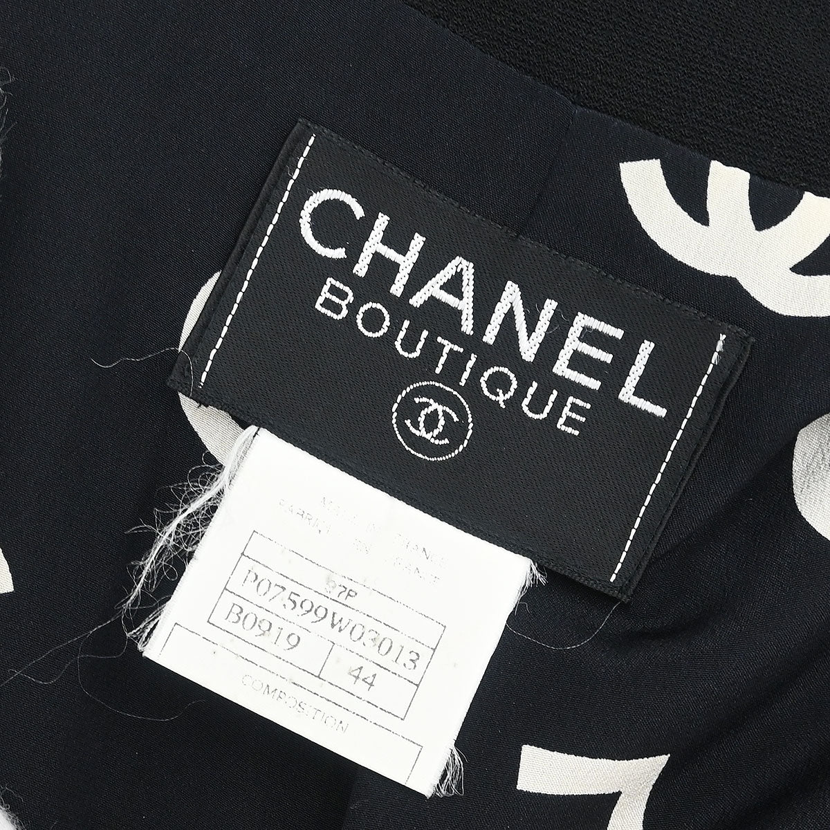 Chanel 1997 Single Breasted Jacket Black #44