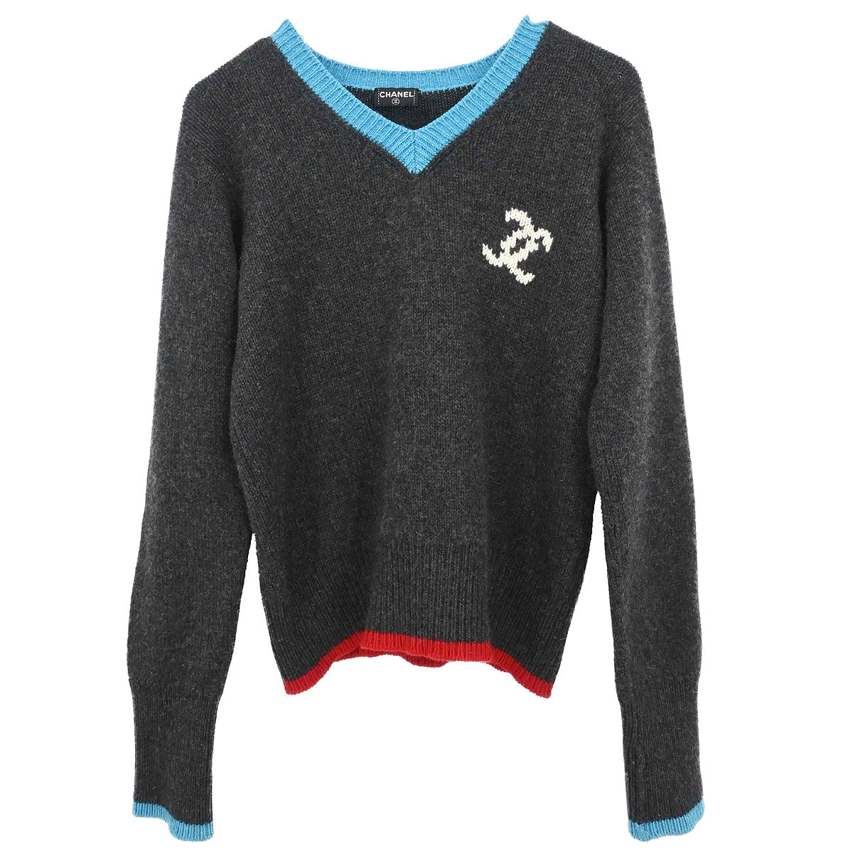 Chanel Sweater Knit Top Gray