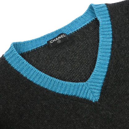 Chanel Sweater Knit Top Gray