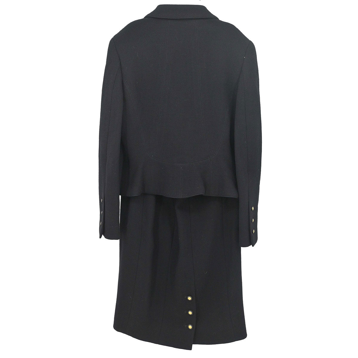 Chanel 1996 Setup Suit Jacket Skirt Black #38