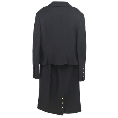 Chanel 1996 Setup Suit Jacket Skirt Black #38