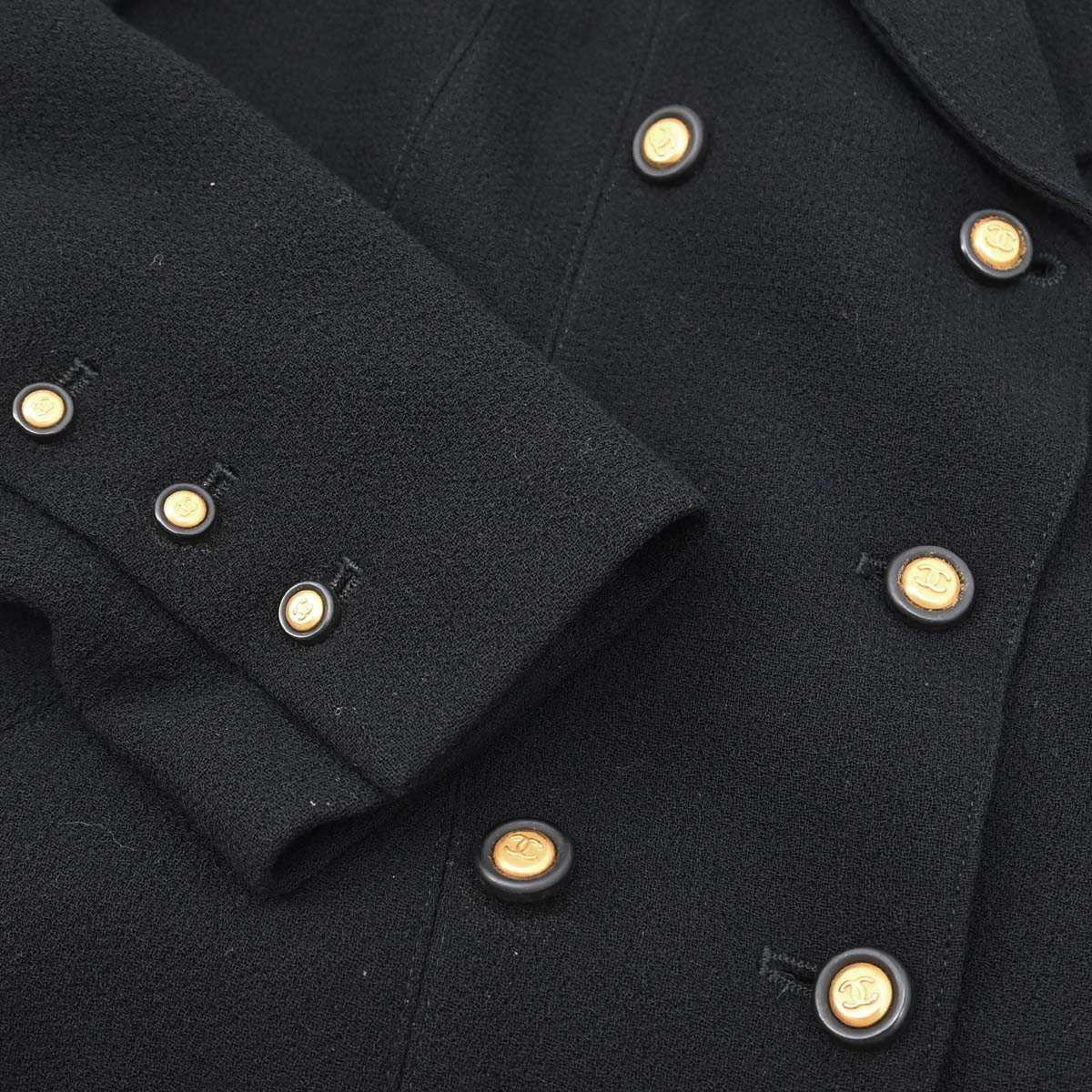Chanel 1996 Setup Suit Jacket Skirt Black #38