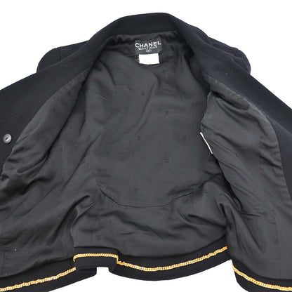 Chanel 1996 Setup Suit Jacket Skirt Black #38