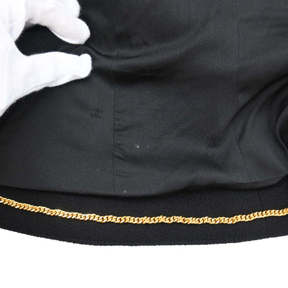 Chanel 1996 Setup Suit Jacket Skirt Black #38