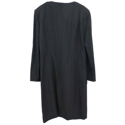 Chanel Colorless Long Coat Black