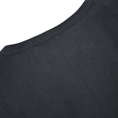 Chanel Colorless Long Coat Black