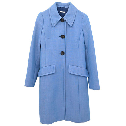 Miu Miu 2014 Single Breasted Coat Blue #38