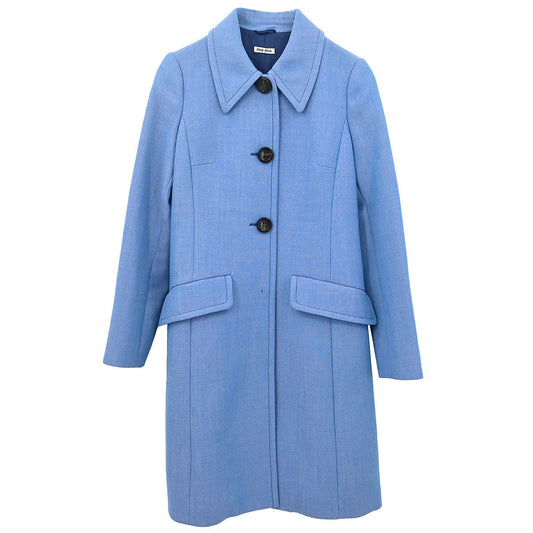 Miu Miu 2014 Single Breasted Coat Blue #38