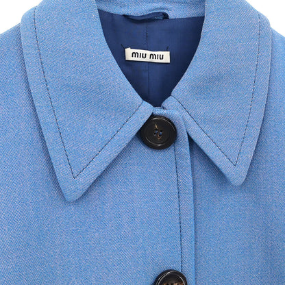 Miu Miu 2014 Single Breasted Coat Blue #38