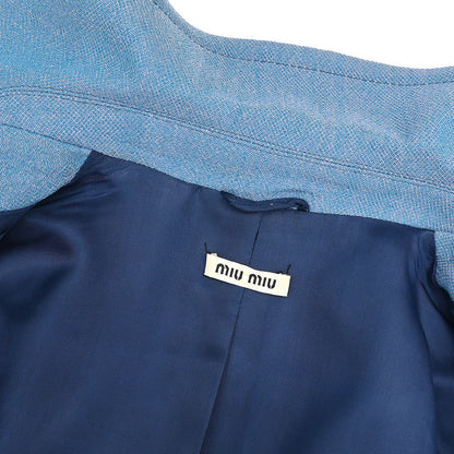Miu Miu 2014 Single Breasted Coat Blue #38