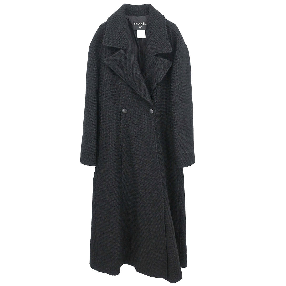 Chanel 1999 Long Coat Black #38