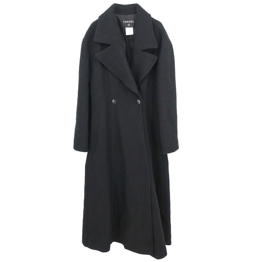 Chanel 1999 Long Coat Black #38