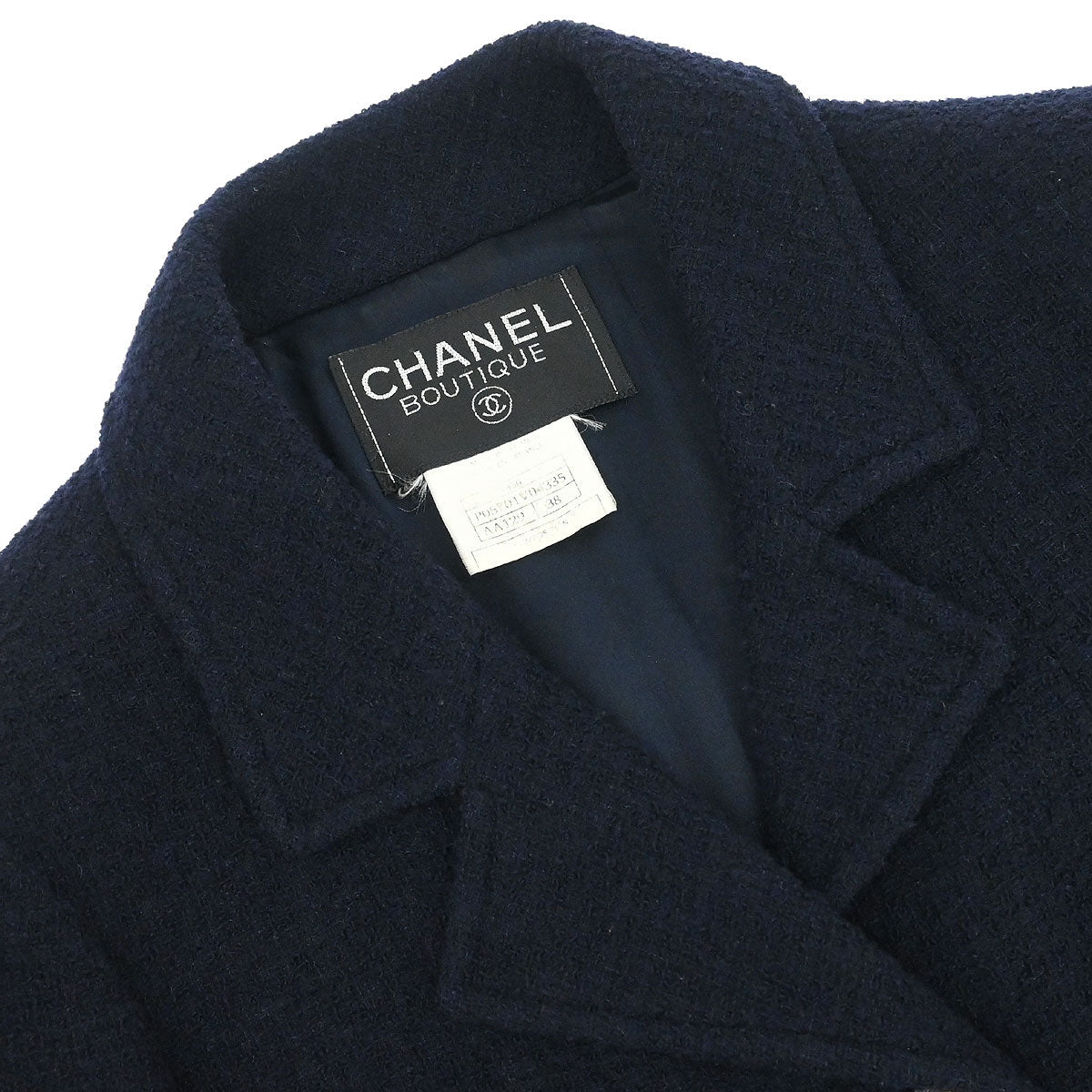Chanel 1995 Single Breasted Jacket Navy #38
