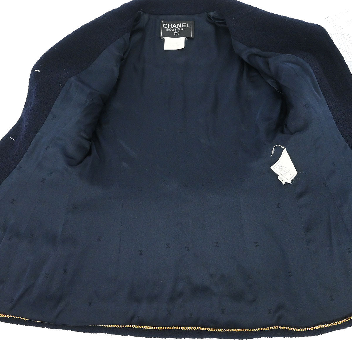 Chanel 1995 Single Breasted Jacket Navy #38