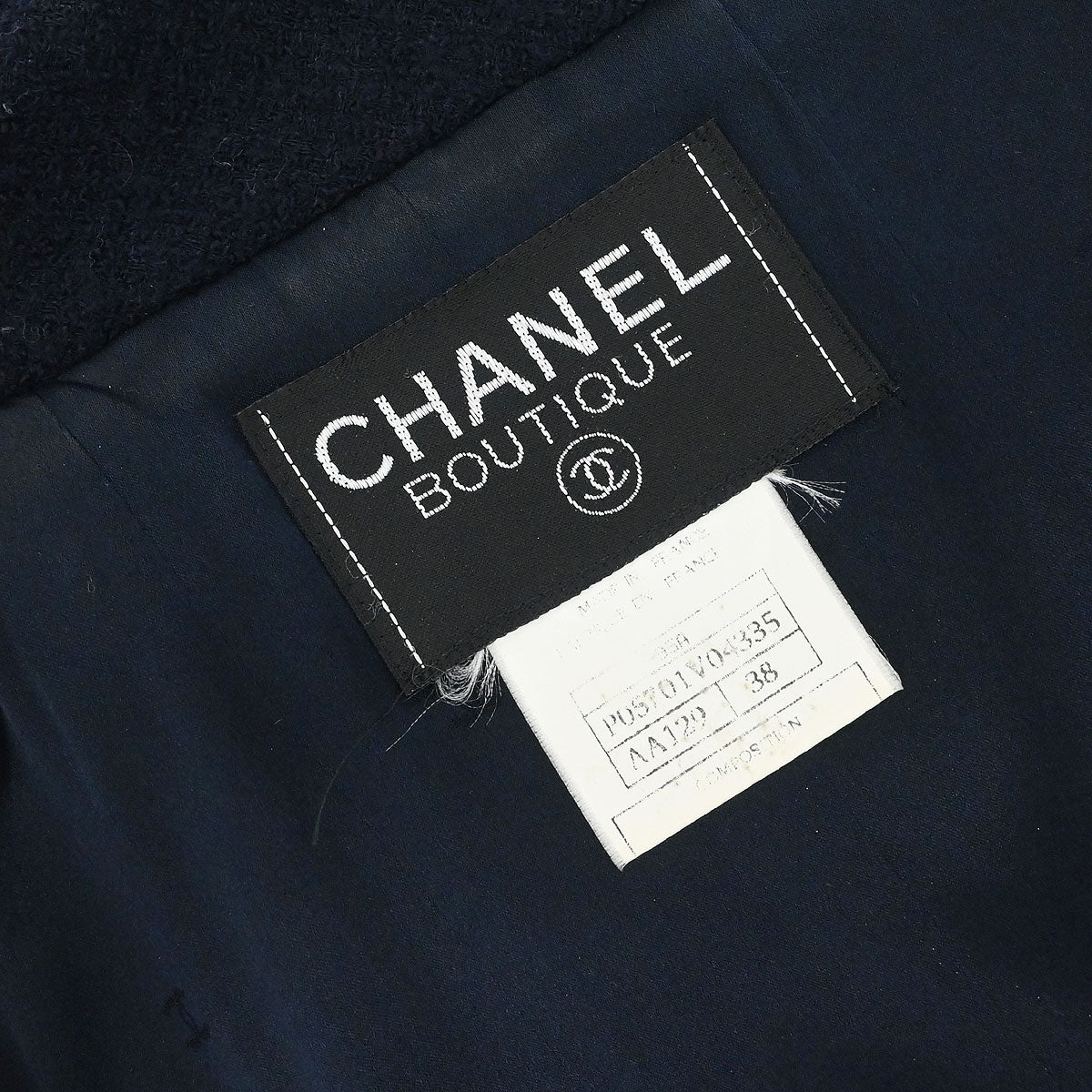 Chanel 1995 Single Breasted Jacket Navy #38