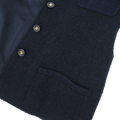 Chanel 1995 Single Breasted Jacket Navy #38