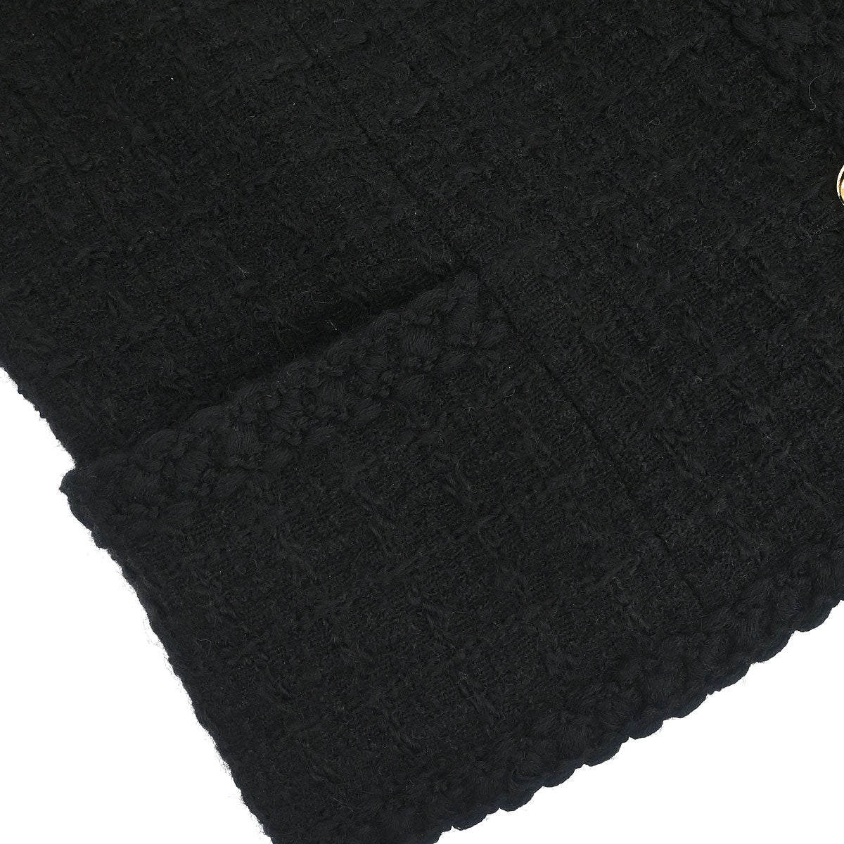 Chanel Single Breasted Collarless Jacket Black #40