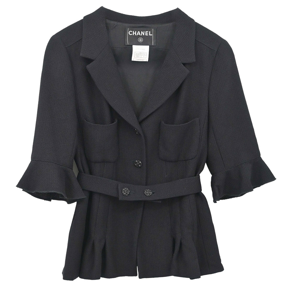 Chanel 2007 Single Breasted Jacket Black #38 – AMORE Vintage Tokyo