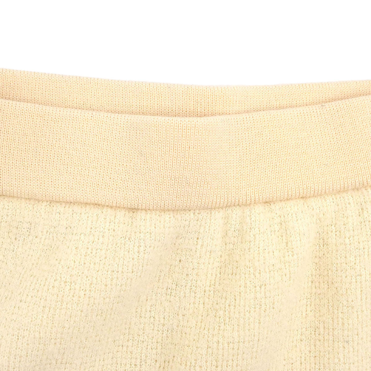 Yves Saint Laurent Setup Suit Knit Jacket Skirt Ivory #M #9