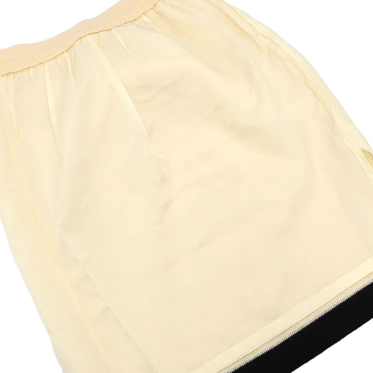 Yves Saint Laurent Setup Suit Knit Jacket Skirt Ivory #M #9