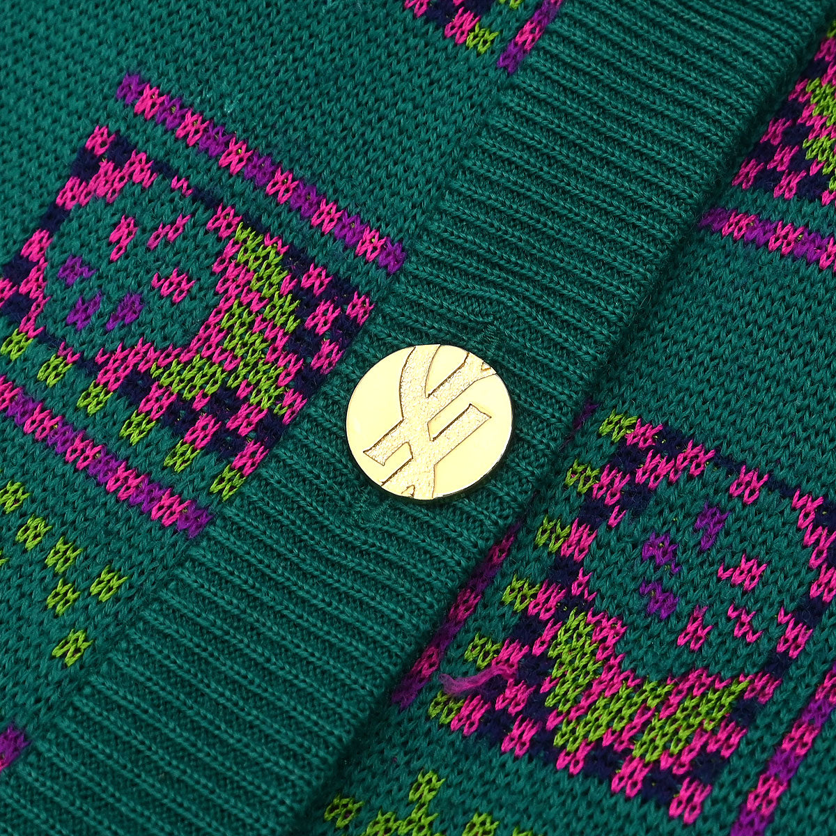 Yves Saint Laurent Setup Suit Cardigan Skirt Green #L #36–38