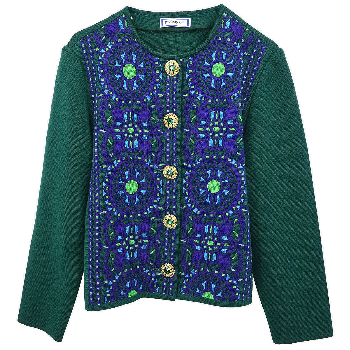 Yves Saint Laurent Cardigan Green #M