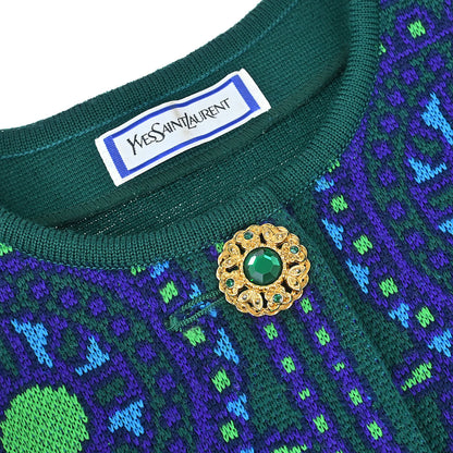 Yves Saint Laurent Cardigan Green #M