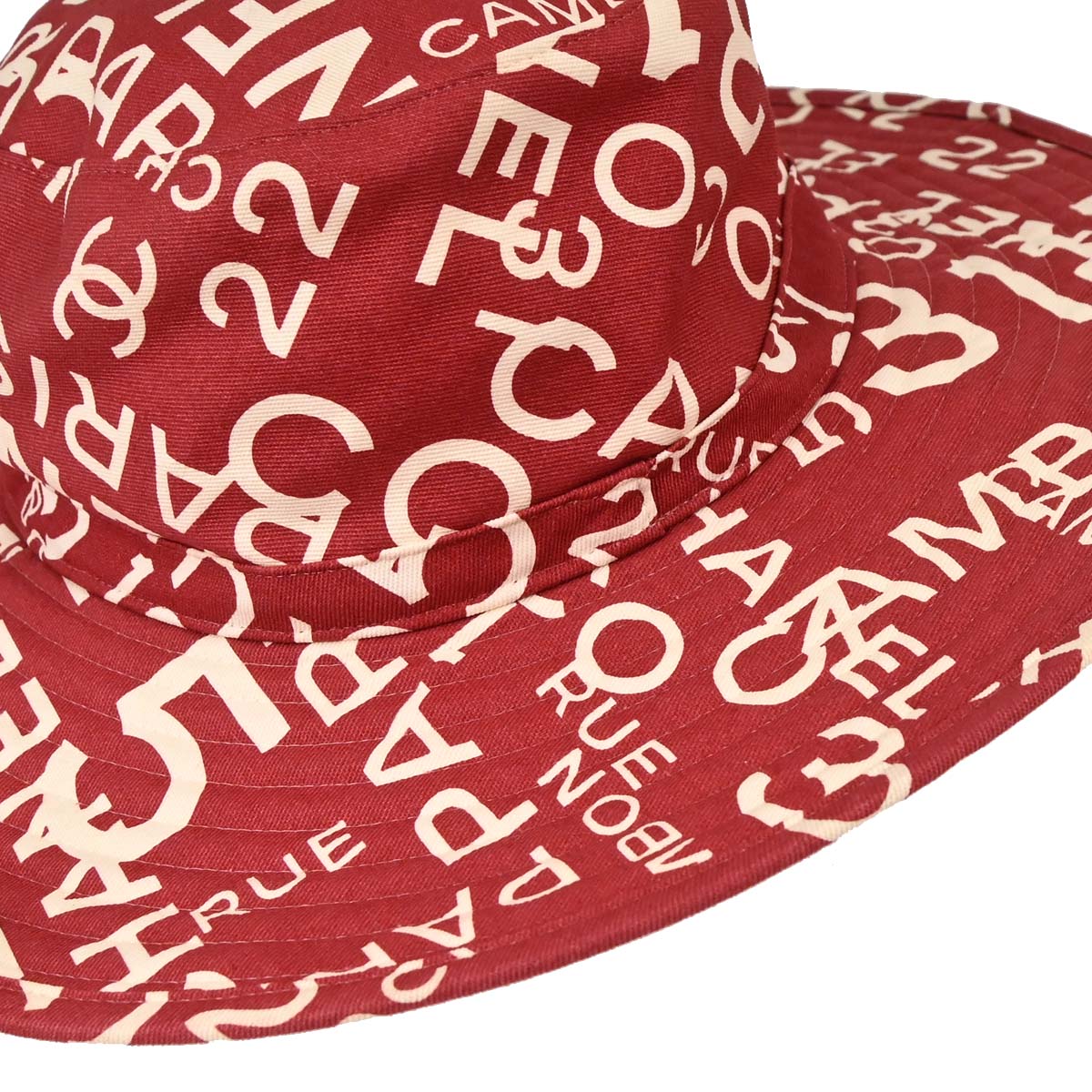 Chanel By Sea Hat Red #58 Small Good