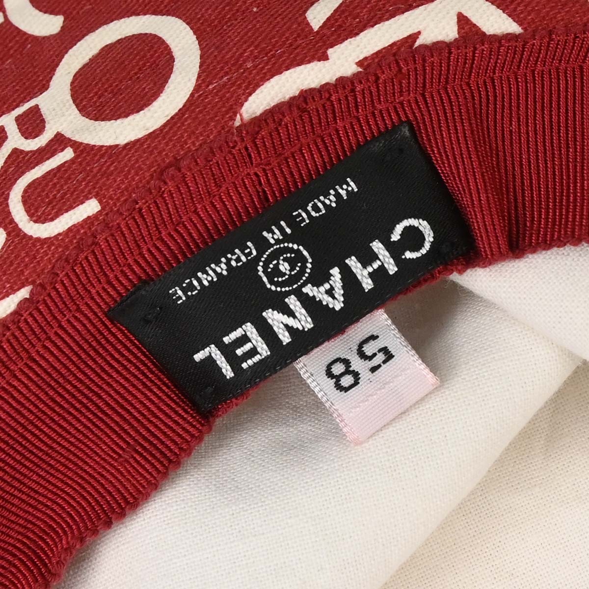 Chanel By Sea Hat Red #58 Small Good