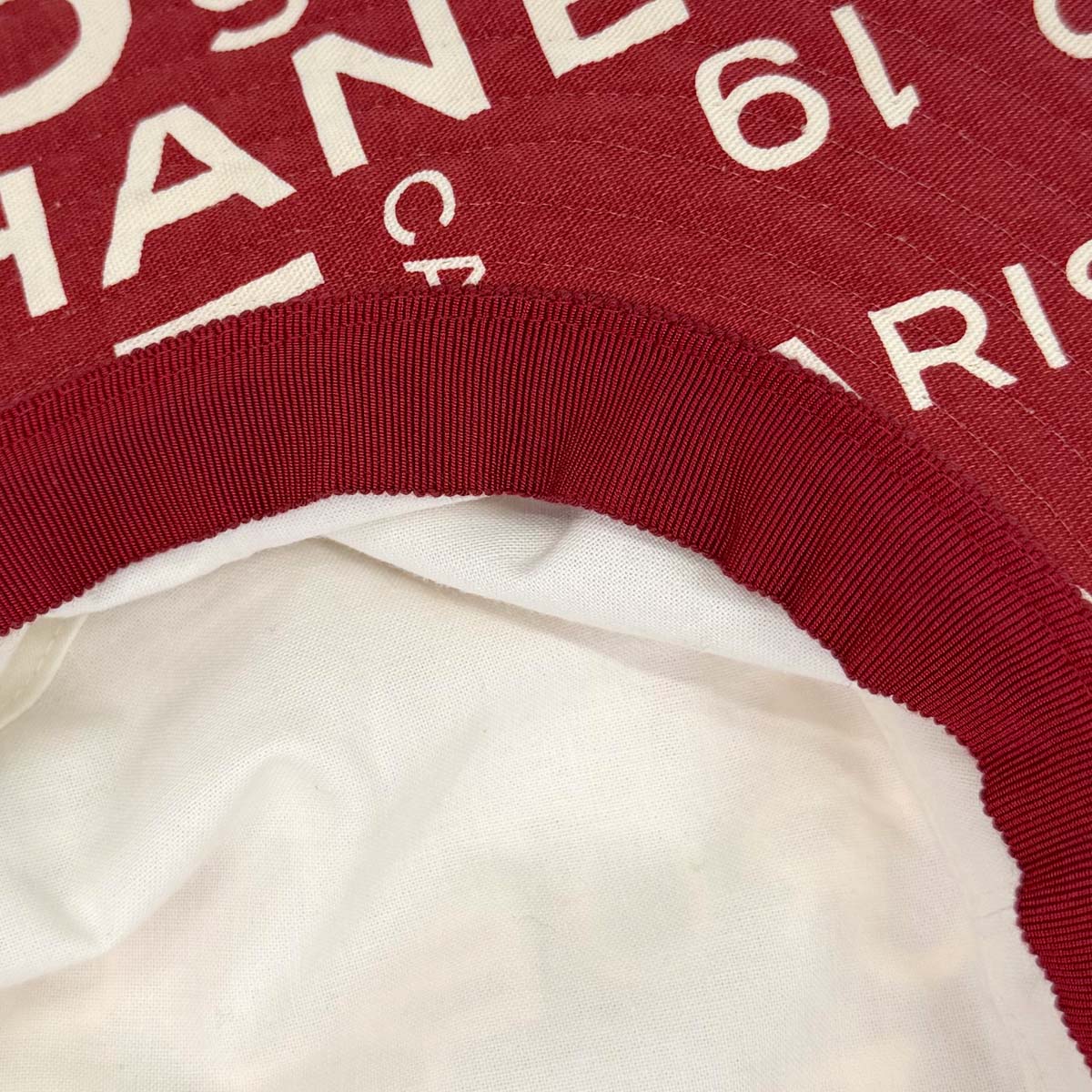 Chanel By Sea Hat Red #58 Small Good