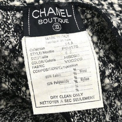 Chanel 1994 Setup Suit Jacket Dress Tweed Black #42