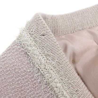 Chanel Single Breasted Collarless Tweed Jacket Pink #36