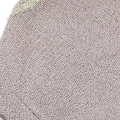 Chanel Single Breasted Collarless Tweed Jacket Pink #36
