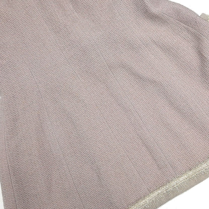 Chanel Single Breasted Collarless Tweed Jacket Pink #36