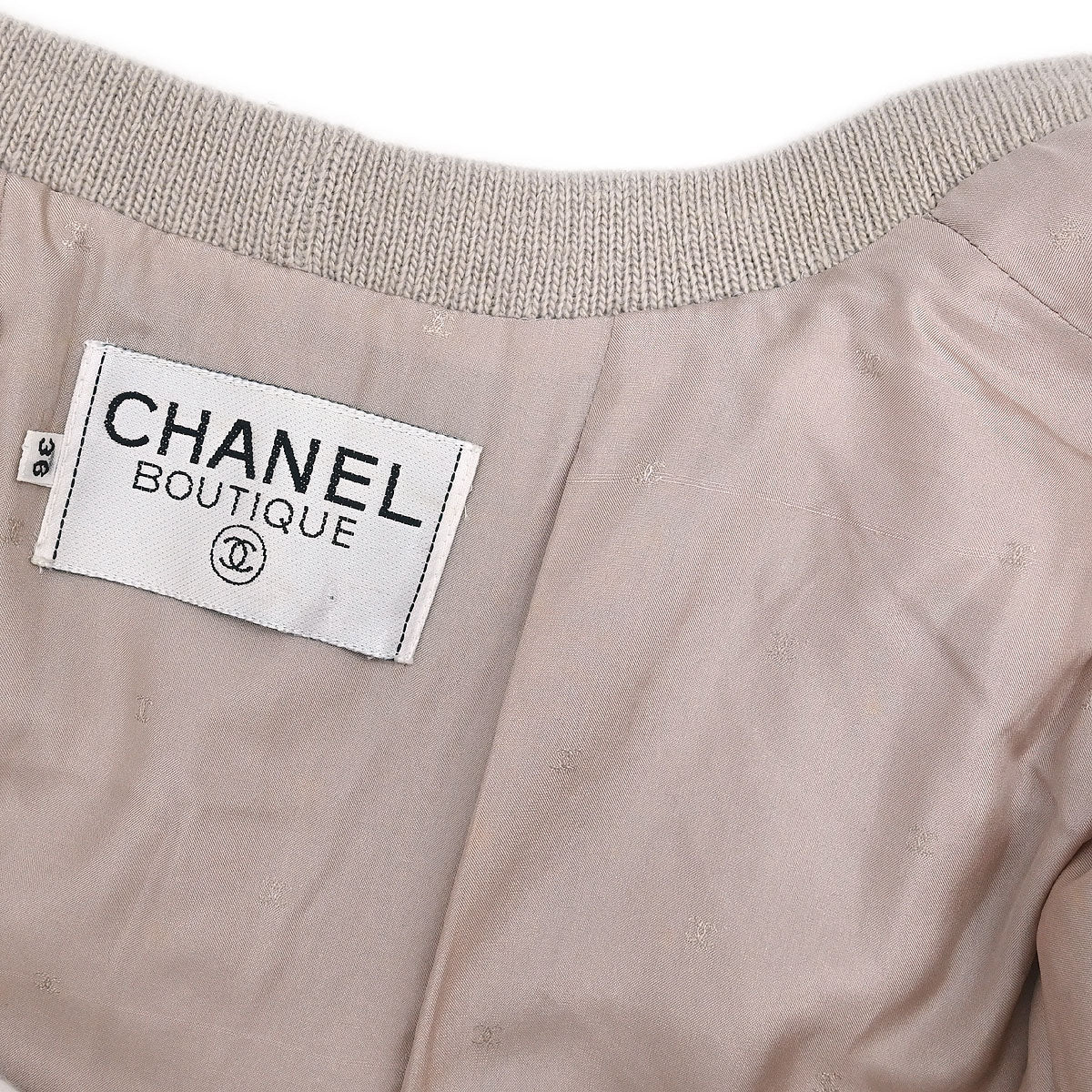 Chanel Single Breasted Collarless Tweed Jacket Pink #36