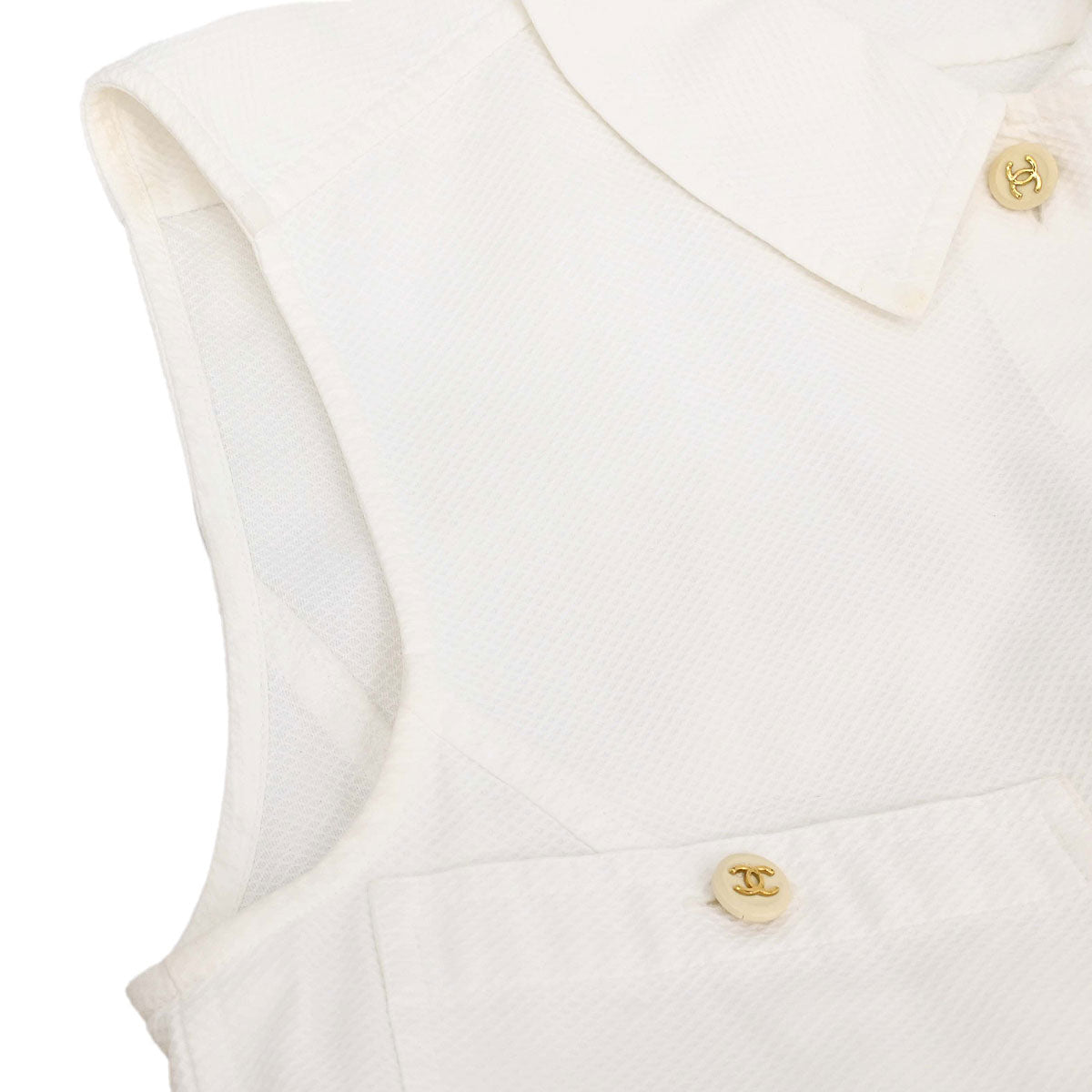 Chanel Sleeveless Vest Top White