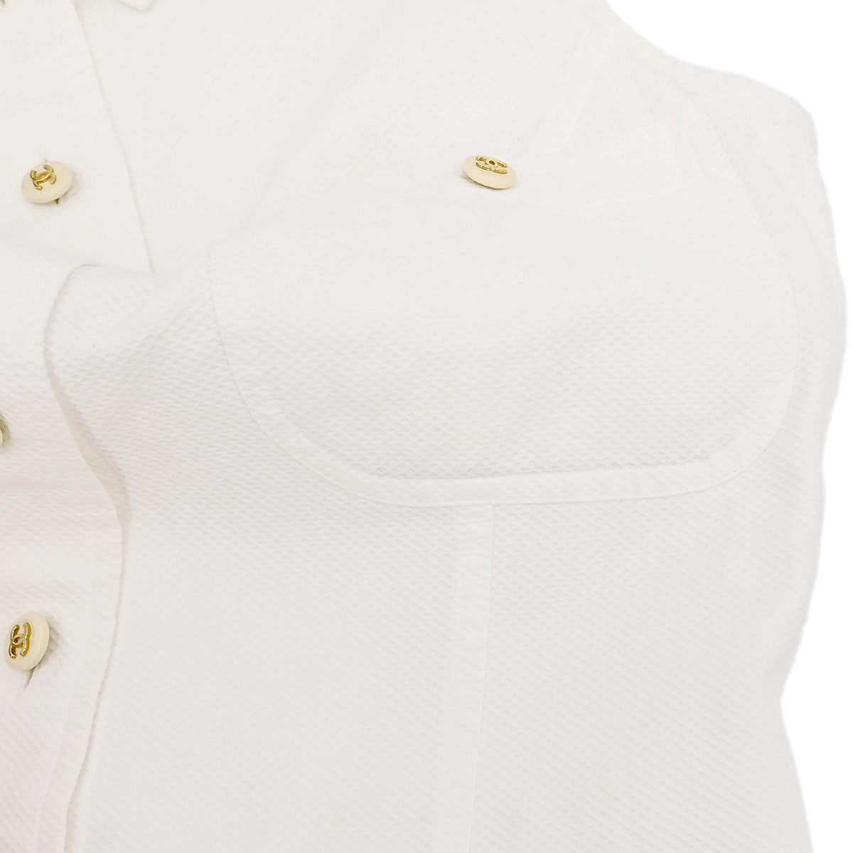 Chanel Sleeveless Vest Top White