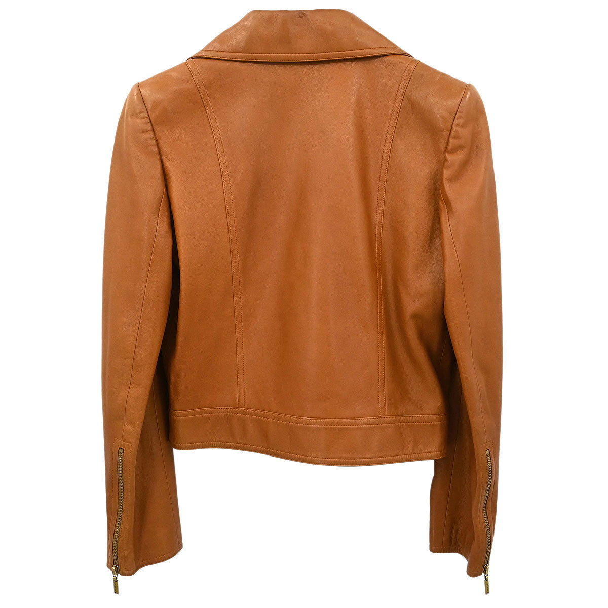 Chanel 2001 Biker Zip Up Jacket Brown #40