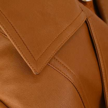 Chanel 2001 Biker Zip Up Jacket Brown #40