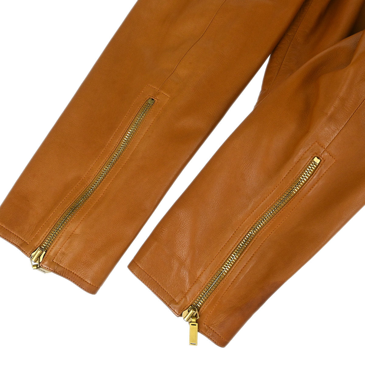 Chanel 2001 Biker Zip Up Jacket Brown #40
