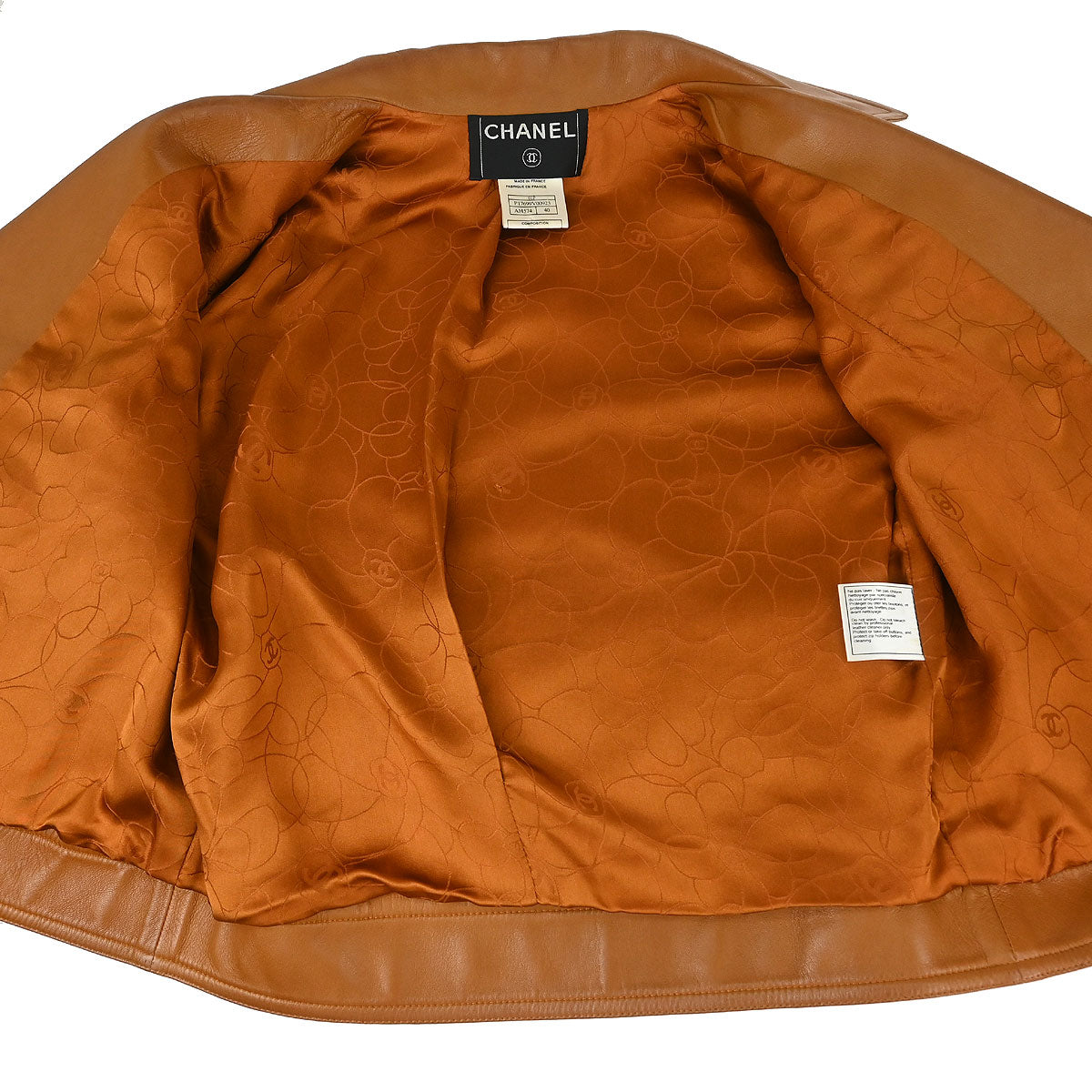 Chanel 2001 Biker Zip Up Jacket Brown #40