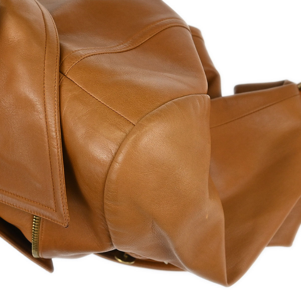 Chanel 2001 Biker Zip Up Jacket Brown #40