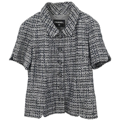 Chanel 2018-2019 Single Breasted Tweed Jacket Gray #44