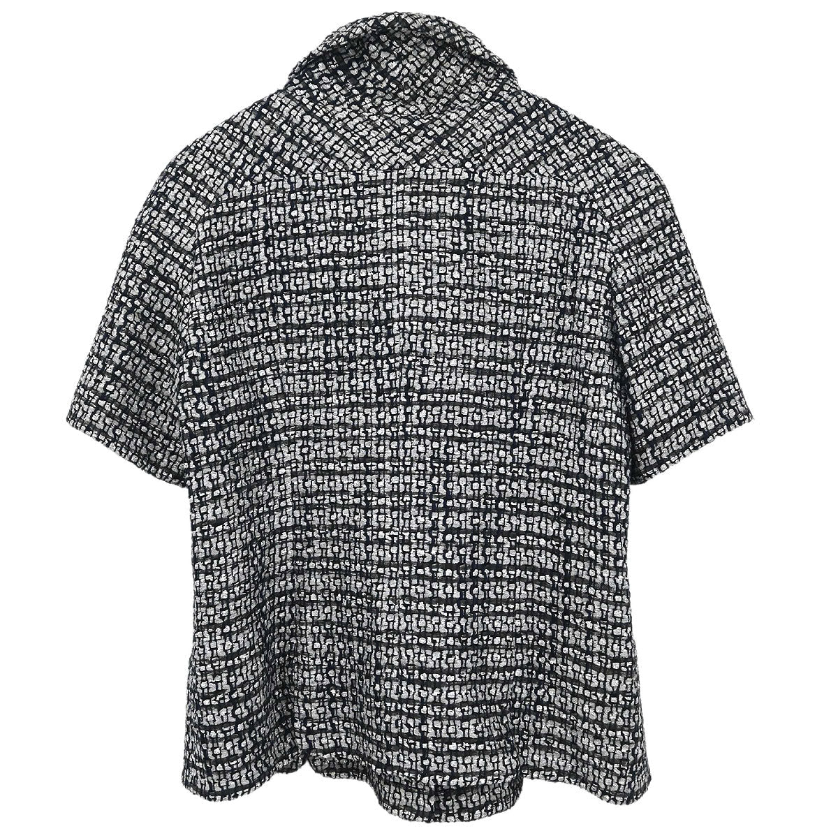 Chanel 2018-2019 Single Breasted Tweed Jacket Gray #44