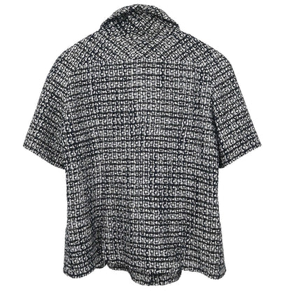 Chanel 2018-2019 Single Breasted Tweed Jacket Gray #44
