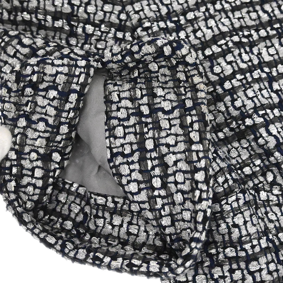 Chanel 2018-2019 Single Breasted Tweed Jacket Gray #44