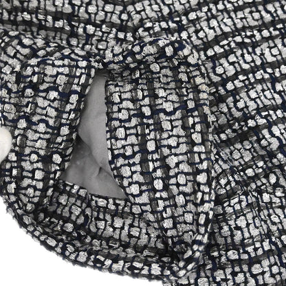 Chanel 2018-2019 Single Breasted Tweed Jacket Gray #44