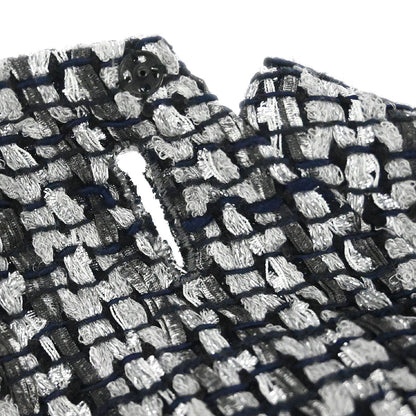 Chanel 2018-2019 Single Breasted Tweed Jacket Gray #44