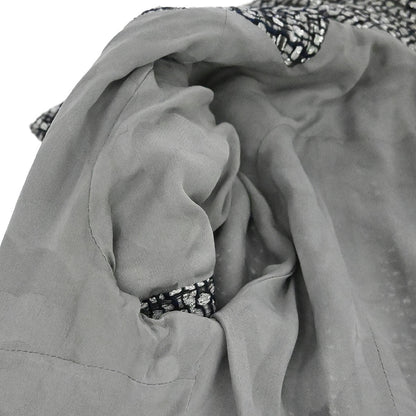 Chanel 2018-2019 Single Breasted Tweed Jacket Gray #44